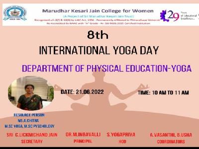 Department of Physical Education & Yoga - International Yoga Day  21.06.2022